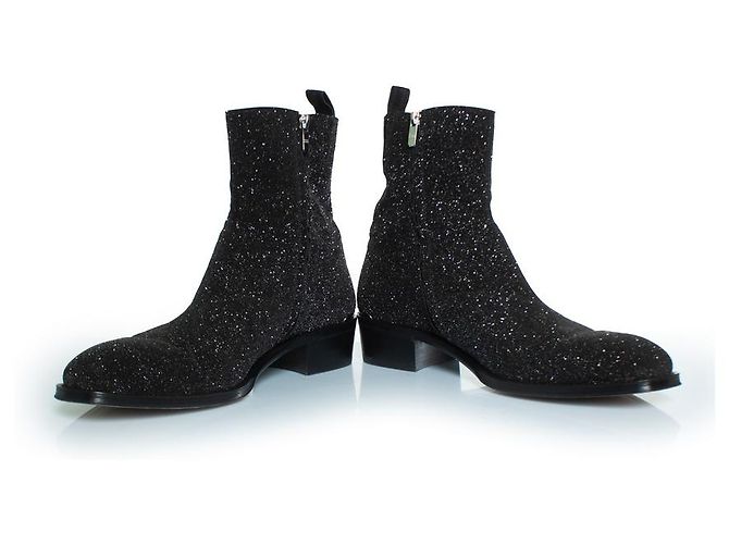 Stivaletti glitter neri Alexander McQueen Nero - vista 6