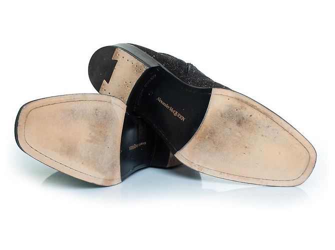 Stivaletti glitter neri Alexander McQueen Nero - vista 7