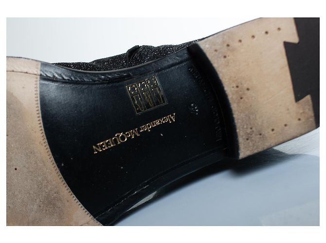 Stivaletti glitter neri Alexander McQueen Nero - vista 9