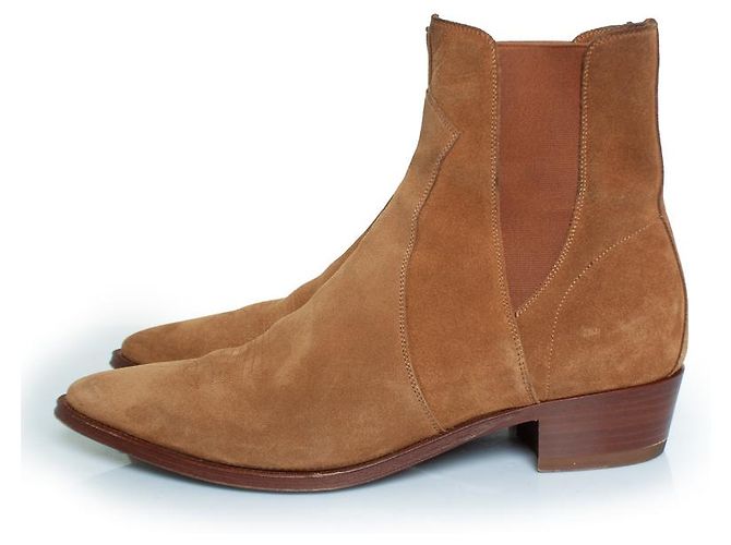 Céline Celine, botas Chelsea western Camarque cognac Castaño - vista 2