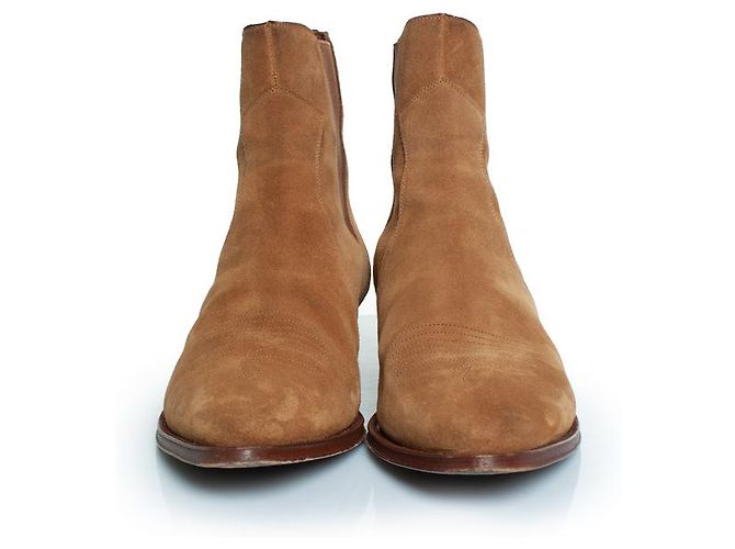 Céline Celine, botas Chelsea western Camarque cognac Castaño - vista 3