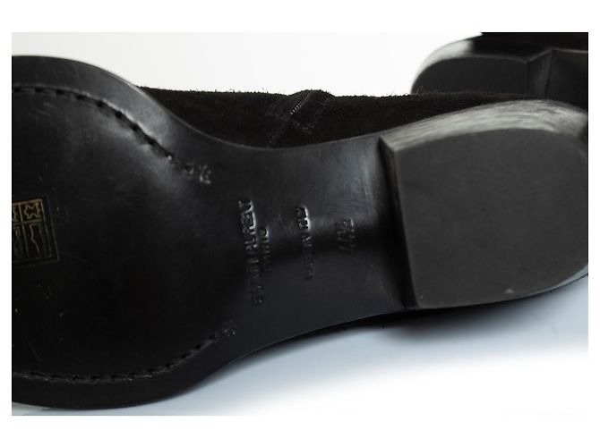 Stivaletti in suede di lana neri Saint Laurent, Lukas Nero - vista 8