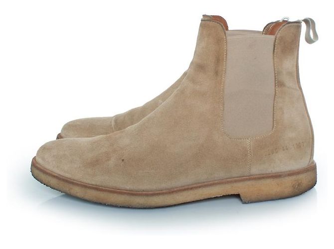 Autre Marque Botas Chelsea de ante beige Common Projects - vista 2