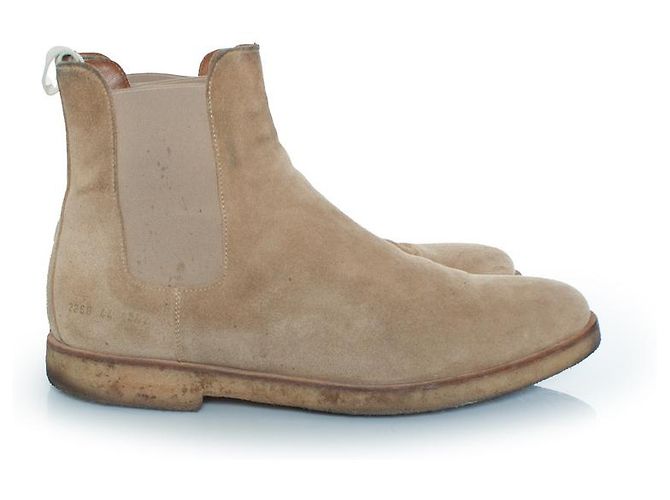 Autre Marque Botas Chelsea de ante beige Common Projects - vista 4