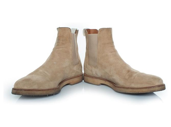 Autre Marque Botas Chelsea de ante beige Common Projects - vista 6