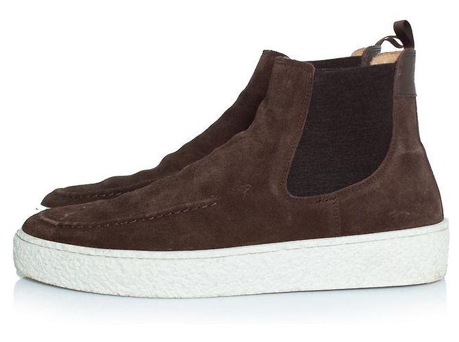 Autre Marque Botas Chelsea altas de ante en marrón Posa Castaño - vista 2