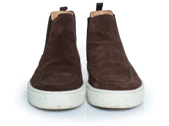 Autre Marque Botas Chelsea altas de ante en marrón Posa Castaño - vista 3