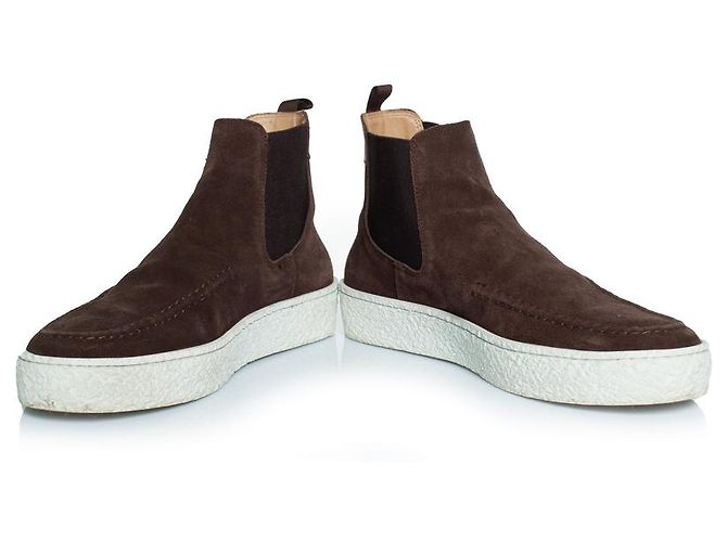 Autre Marque Botas Chelsea altas de ante en marrón Posa Castaño - vista 6