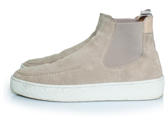 Autre Marque Posa, stivali Chelsea alti in suede grigio - vista 2