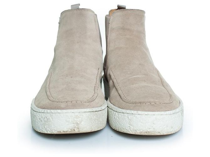 Autre Marque Posa, stivali Chelsea alti in suede grigio - vista 3