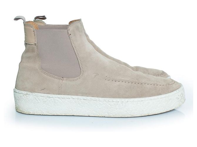 Autre Marque Posa, stivali Chelsea alti in suede grigio - vista 4