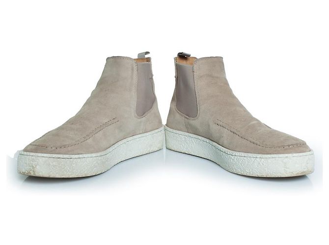 Autre Marque Posa, stivali Chelsea alti in suede grigio - vista 6