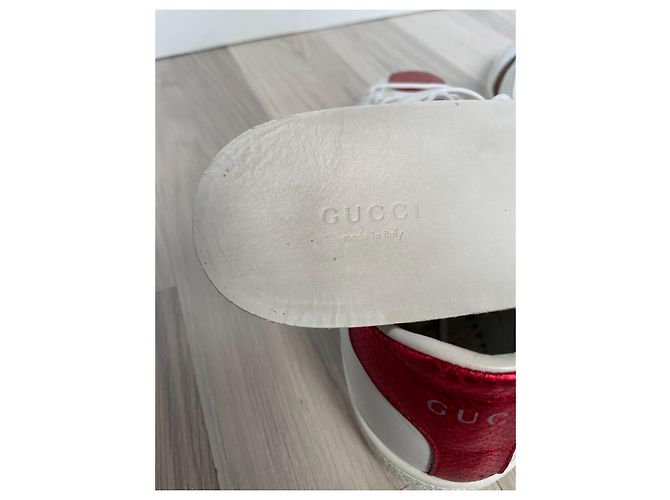 Sneakers Gucci Ace in pelle bianca 36.5 Bianco - vista 11