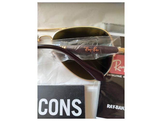 Occhiali da sole Ray-Ban Aviator 2 Dorati Lenti Blu Specchio Multicolore - vista 10