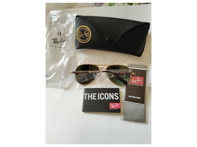 Occhiali da sole Ray-Ban Aviator 2 Dorati Lenti Blu Specchio Multicolore - vista 11