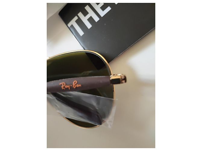 Occhiali da sole Ray-Ban Aviator 2 Dorati Lenti Blu Specchio Multicolore - vista 3