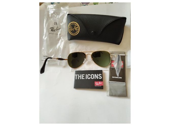 Occhiali da sole Ray-Ban Aviator 2 Dorati Lenti Blu Specchio Multicolore - vista 6