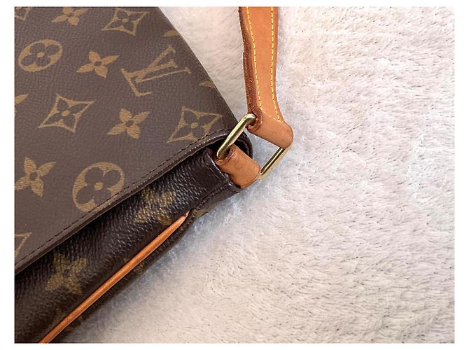 Borsa a mano Louis Vuitton Salsa Marrone Pelle e Tela Marrone chiaro - vista 10