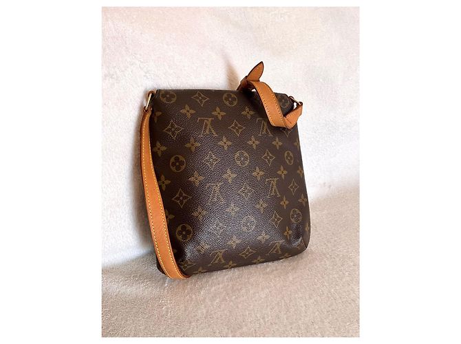 Borsa a mano Louis Vuitton Salsa Marrone Pelle e Tela Marrone chiaro - vista 3