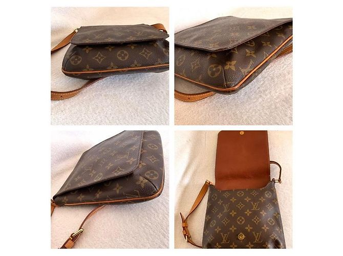 Borsa a mano Louis Vuitton Salsa Marrone Pelle e Tela Marrone chiaro - vista 4