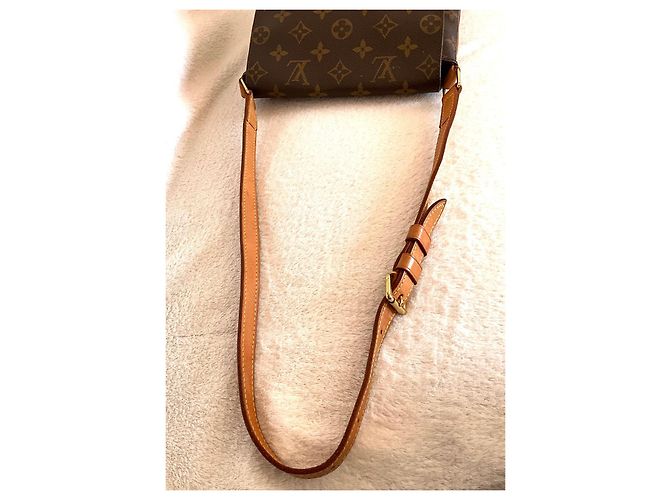 Borsa a mano Louis Vuitton Salsa Marrone Pelle e Tela Marrone chiaro - vista 7