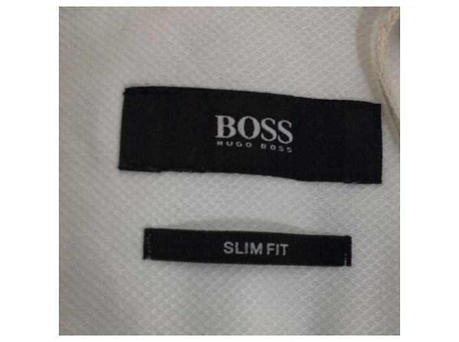 Camicia Slim Fit Boss Hugo Boss in cotone bianco Crudo - vista 10