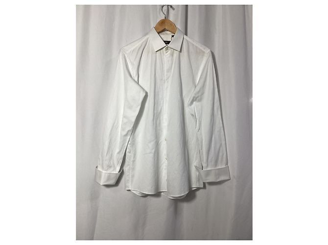 Camicia Slim Fit Boss Hugo Boss in cotone bianco Crudo - vista 13