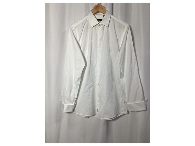Camicia Slim Fit Boss Hugo Boss in cotone bianco Crudo - vista 15