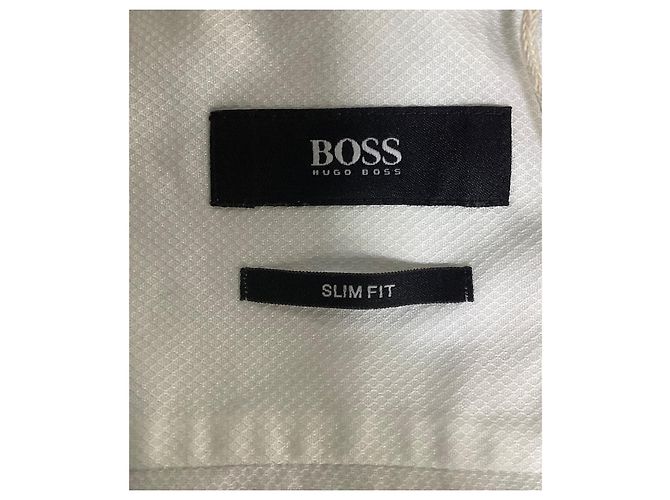 Camicia Slim Fit Boss Hugo Boss in cotone bianco Crudo - vista 17