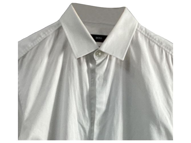 Camicia Slim Fit Boss Hugo Boss in cotone bianco Crudo - vista 2