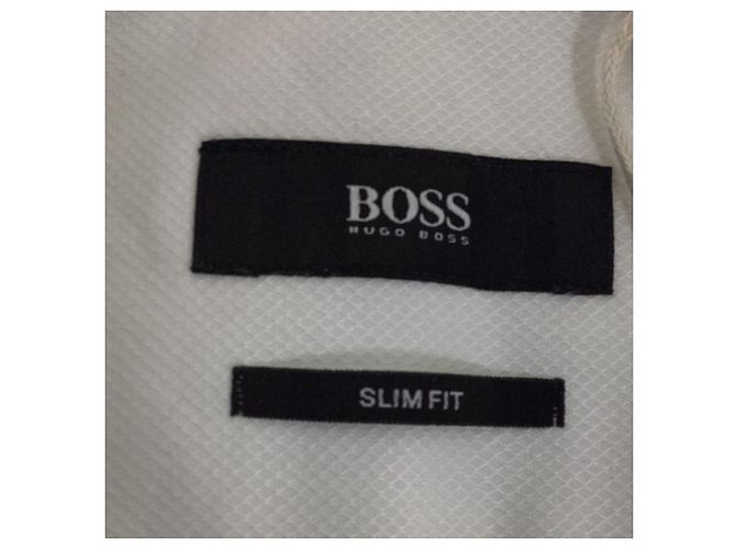 Camicia Slim Fit Boss Hugo Boss in cotone bianco Crudo - vista 4