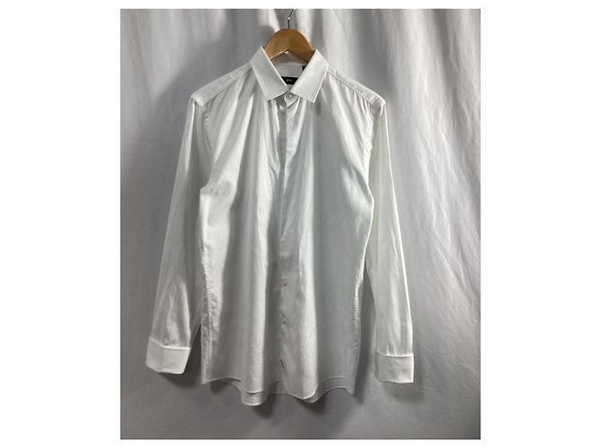 Camicia Slim Fit Boss Hugo Boss in cotone bianco Crudo - vista 7