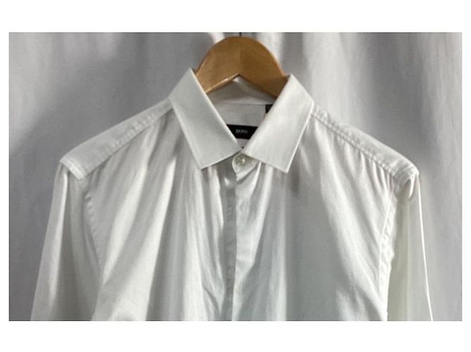 Camicia Slim Fit Boss Hugo Boss in cotone bianco Crudo - vista 8