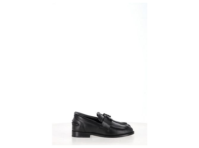 Mocassini Slip on Lanvin in pelle nera - vista 10