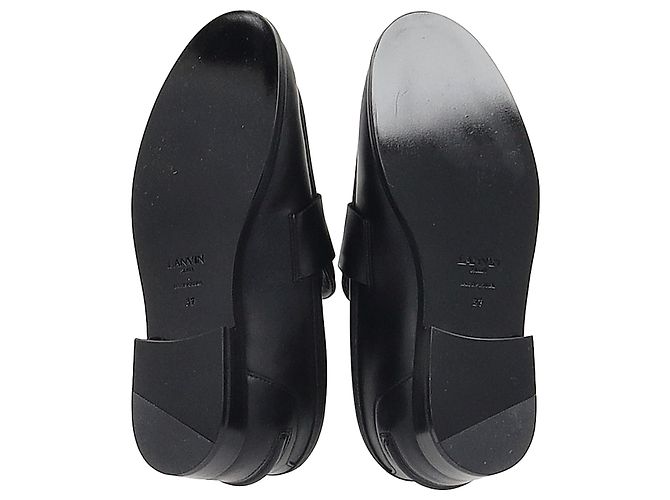 Mocassini Slip on Lanvin in pelle nera - vista 6
