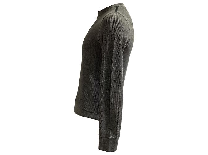 Pull côtelé Theory en coton gris - vue 5