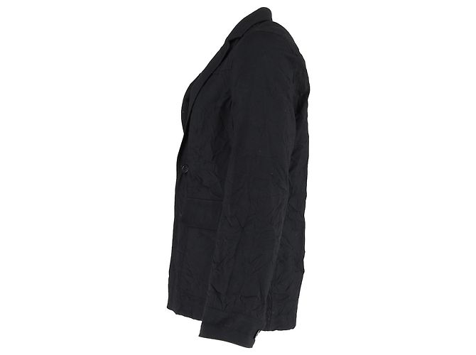 Acne Akne Studios maßgeschneiderte Arbeitsjacke aus schwarzer Baumwolle - Ansicht 2