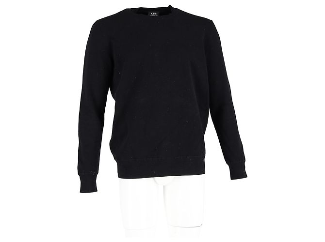 Apc Pull ras du cou A.P.C. en laine noire - vue 4