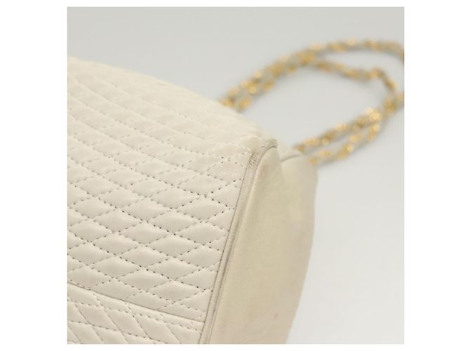 BALLY Sac à épaule en cuir matelassé avec chaîne gris or Auth BA1341 Marron Doré - vue 14