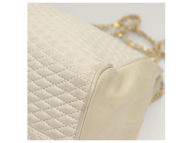 BALLY Sac à épaule en cuir matelassé avec chaîne gris or Auth BA1341 Marron Doré - vue 16