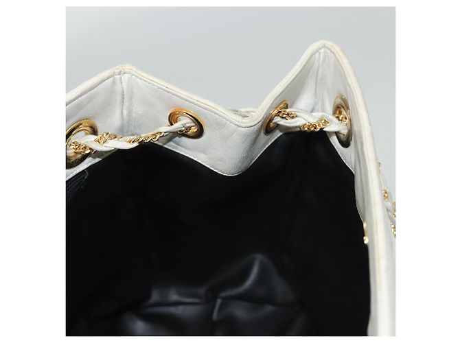 BALLY Sac à épaule en cuir matelassé avec chaîne gris or Auth BA1341 Marron Doré - vue 18