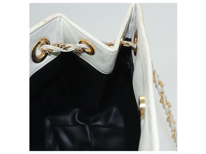 BALLY Sac à épaule en cuir matelassé avec chaîne gris or Auth BA1341 Marron Doré - vue 19