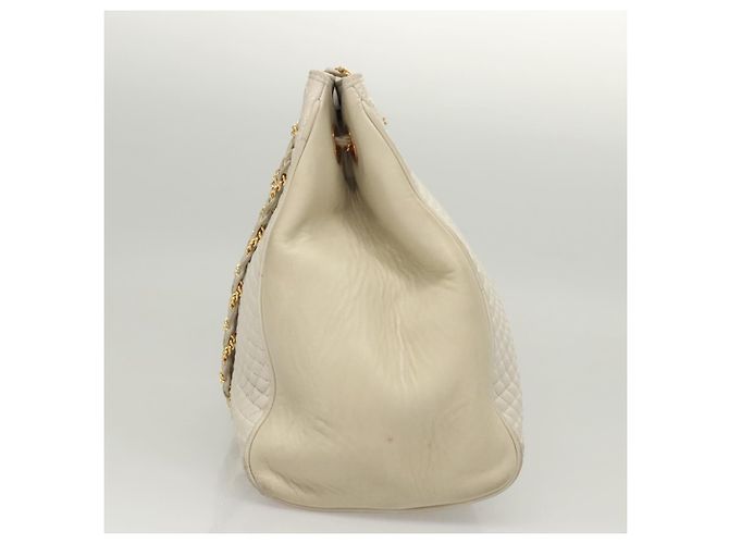 BALLY Sac à épaule en cuir matelassé avec chaîne gris or Auth BA1341 Marron Doré - vue 3