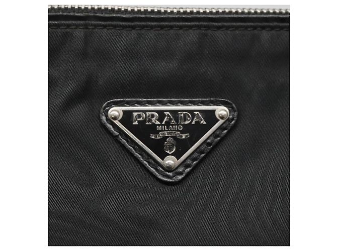 Borsa a spalla PRADA in nylon nero Auth 119572 - vista 18