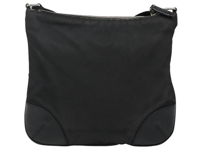 Borsa a spalla PRADA in nylon nero Auth 119572 - vista 2