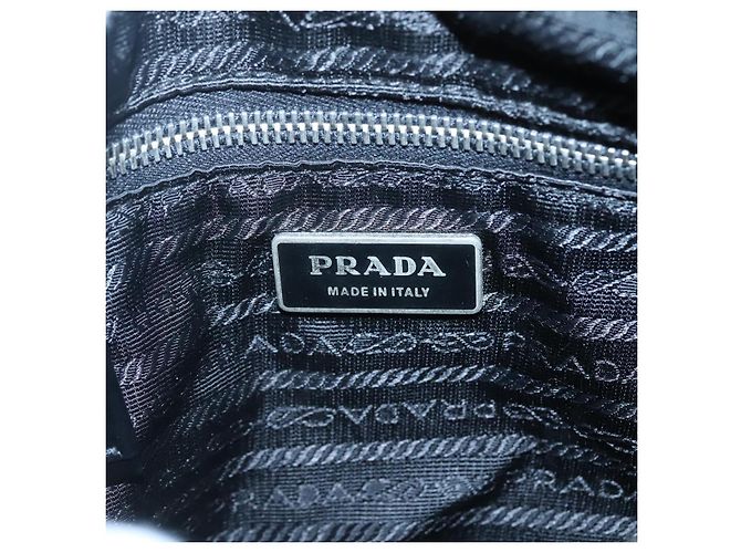 Borsa a spalla PRADA in nylon nero Auth 119572 - vista 20