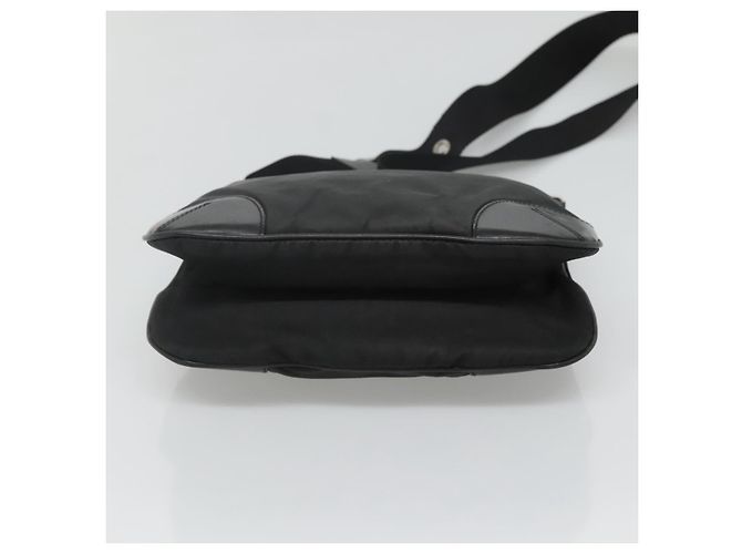 Borsa a spalla PRADA in nylon nero Auth 119572 - vista 5