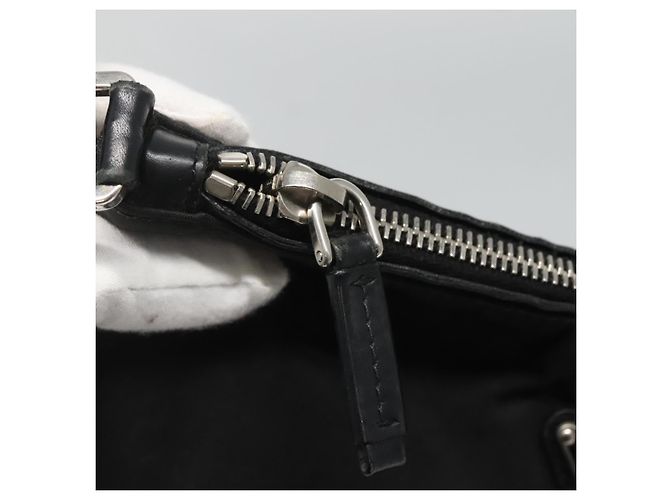 Borsa a spalla PRADA in nylon nero Auth 119572 - vista 9