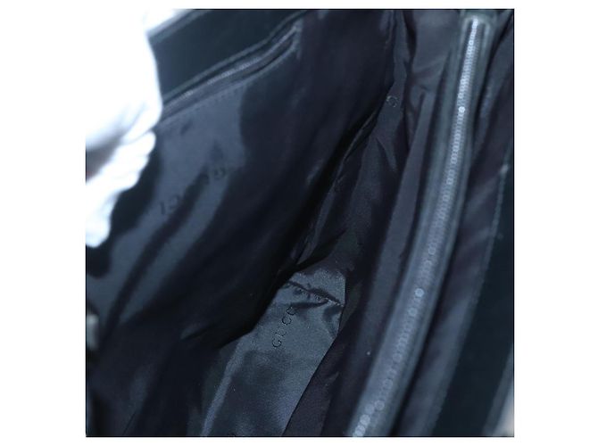 Borsa a mano GUCCI in nylon outlet nera 002 1028 Auth bs24525 Nero - vista 18