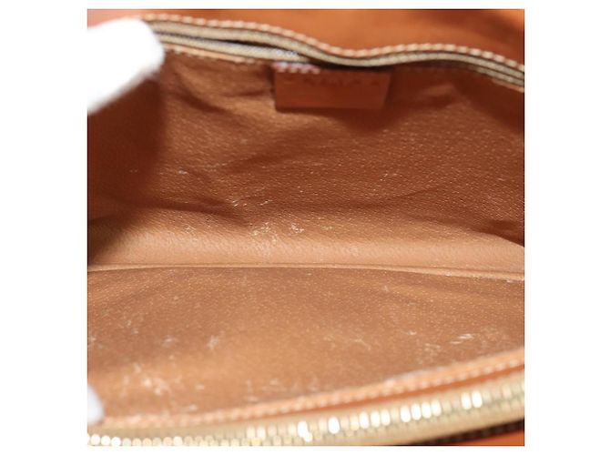 Céline Borsa a spalla in tela Macadam CELINE in pelle PVC marrone oro Auth 120373 D'oro - vista 10